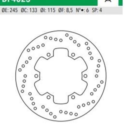 ΔΙΣΚΟΠΛΑΚΑ DF4023A MONSTER400 600 620 ΟΠΙΣΘ 245-113-115 6ΤΡ NEWFREN