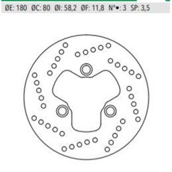 ΔΙΣΚΟΠΛΑΚΑ DF4043A SPEEDFIGHT50 100 ΕΜΠ ΟΠΙΣΘ 180-80-58.2 3ΤΡ NEWFREN