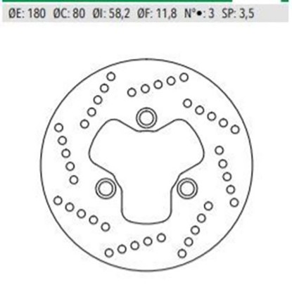 ΔΙΣΚΟΠΛΑΚΑ DF4043A SPEEDFIGHT50 100 ΕΜΠ ΟΠΙΣΘ 180-80-58.2 3ΤΡ NEWFREN