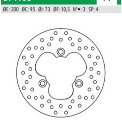 ΔΙΣΚΟΠΛΑΚΑ DF4108A JOYRIDE125 150 200 ΟΠΙΣΘ 200-95-73 3ΤΡ NEWFREN