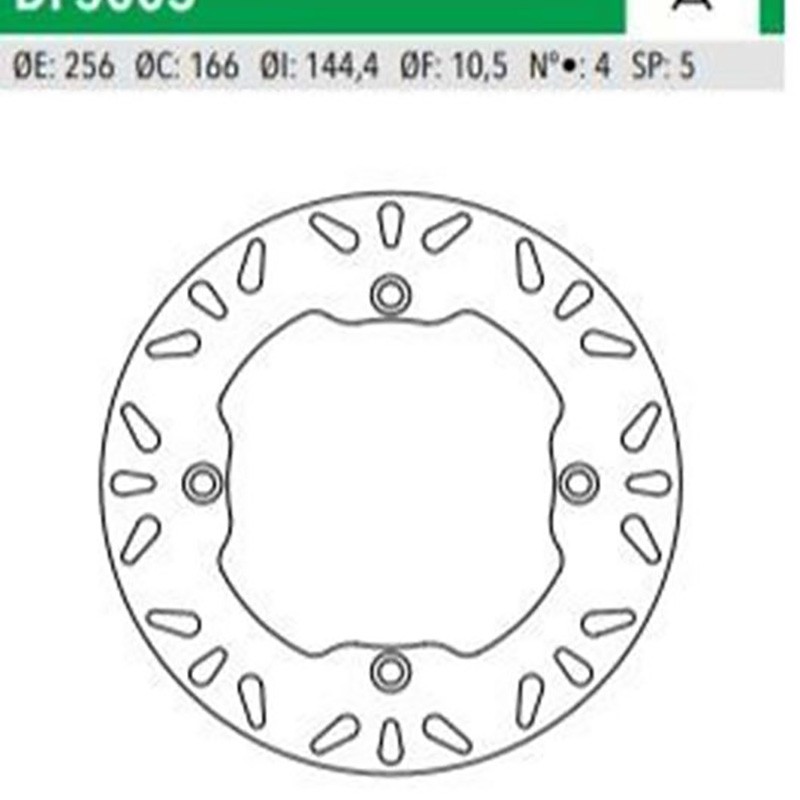 Δισκόπλακα DF5003A XRV750 XLV1000 VARADERO πίσω 256-166-144 4τρ NEWFREN