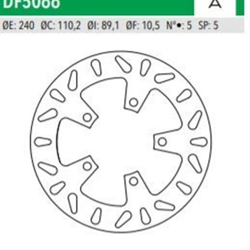 Δισκόπλακα DF5066A GSF600 BANDIT HAYABUSA 1300 πίσω 240-110-89 5τρ NEWFREN