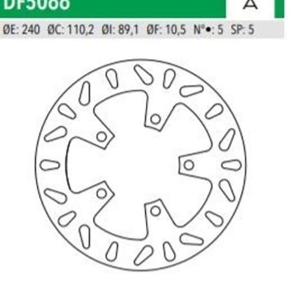 ΔΙΣΚΟΠΛΑΚΑ DF5066A GSF600 BANDIT HAYABUSA 1300 ΟΠΙΣΘ 240-110-89 5ΤΡ NEWFREN