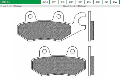 ΤΑΚΑΚΙΑ FD0163BE Honda KAZE-R/SUPRA100/FX125 ΨΙΛΟ NEWFREN F165/215