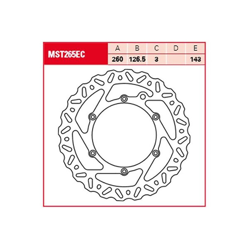 Δισκόπλακα MST265EC KTM SX/SX-F EXC/EXC-F HUSABERG εμπρός 04- TRW LUCAS