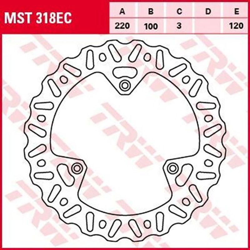 Δισκόπλακα MST318EC YZ 85 02- RM 85 05-εμπρός TRW LUCAS