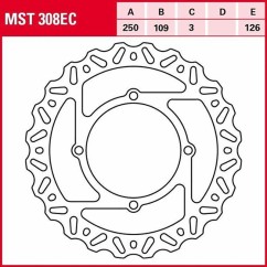 ΔΙΣΚΟΠΛΑΚΑ MST308EC KAWASAKI KX/KX-F 06- ΕΜΠΡ TRW LUCAS