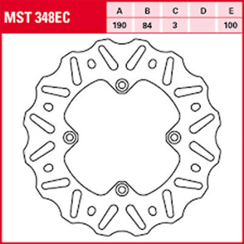 Δισκόπλακα MST348EC YZ 85 02- πίσω TRW LUCAS