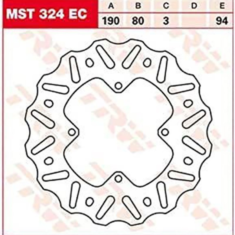 Δισκόπλακα MST324EC CR 85 πίσω TRW LUCAS