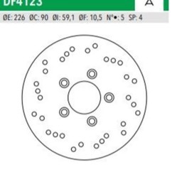 ΔΙΣΚΟΠΛΑΚΑ DF4123A SYMPHONY125 150 ΕΜΠ 226-59-90 5ΤΡ NEWFREN