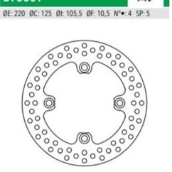 ΔΙΣΚΟΠΛΑΚΑ DF5009AV DAYTONA650 675 STREET TRIPLE675 ΟΠΙΣΘ 220-125-105 4ΤΡ NEWFREN