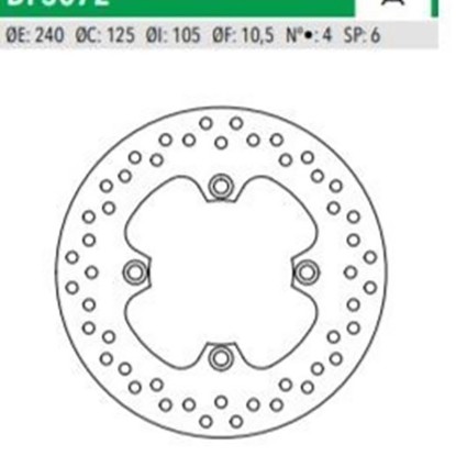 ΔΙΣΚΟΠΛΑΚΑ DF5072A SILVERWING 400 600 ΟΠΙΣΘ 240-125-105 4ΤΡ NEWFREN