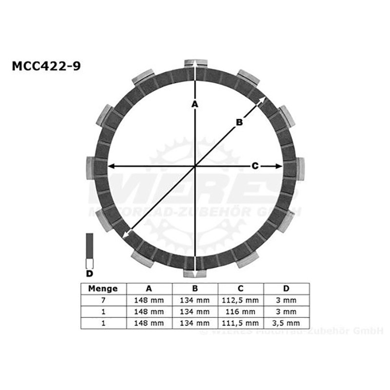 ΔΙΣΚΟΙ ΣΥΜΠΛΕΚΤΗ MCC422-9 YZF1000 FZR750 ΣΕΤ TRW LUCAS