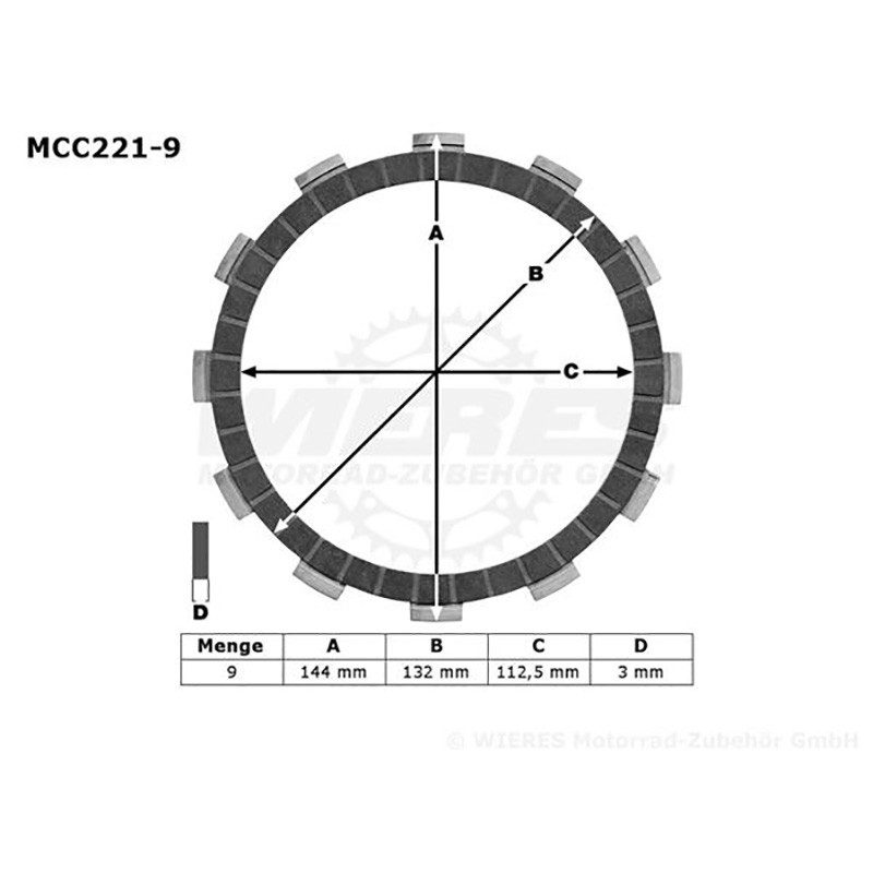 ΔΙΣΚΟΙ ΣΥΜΠΛΕΚΤΗ MCC221-9 ZX600R ZX636R Z750 Z1000 ΣΕΤ TRW LUCAS