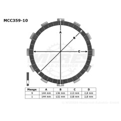 ΔΙΣΚΟΙ ΣΥΜΠΛΕΚΤΗ MCC359-10 ΣΕΤ TRW LUCAS