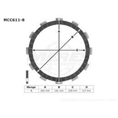 ΔΙΣΚΟΙ ΣΥΜΠΛΕΚΤΗ MCC611-8  ΣΕΤ TRW LUCAS