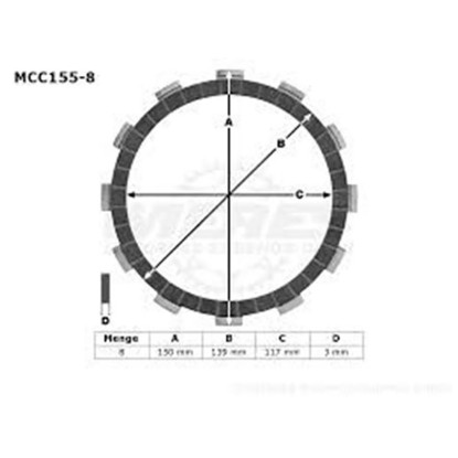 ΔΙΣΚΟΙ ΣΥΜΠΛΕΚΤΗ MCC155-8 ΣΕΤ CRF 450 05- TRW LUCAS