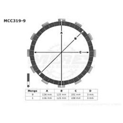 ΔΙΣΚΟΙ ΣΥΜΠΛΕΚΤΗ MCC319-9 ΣΕΤ TRW LUCAS