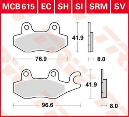 ΤΑΚΑΚΙΑ MCB615 Honda KAZE-R/SUPRA100/FX125 ΨΙΛΟ TRW LUCAS ΓΕΡΜΑΝΙΑΣ F165