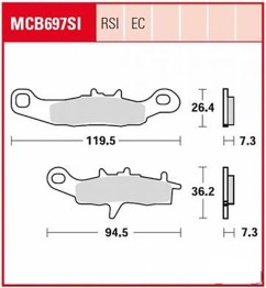 ΤΑΚΑΚΙΑ MCB697SI ΜΕΤΑΛ OFF ROAD TRW LUCAS F258