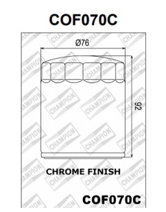 ΦΙΛΤΡΟ ΛΑΔΙΟΥ COF070C HF170 HARLEY DAVIDSON CHAMPION