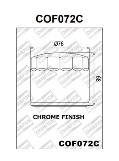ΦΙΛΤΡΟ ΛΑΔΙΟΥ COF072C HF172 HARLEY DAVIDSON CHAMPION