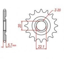 Γρανάζι εμπρός 2103 14T (1590.14) PBR