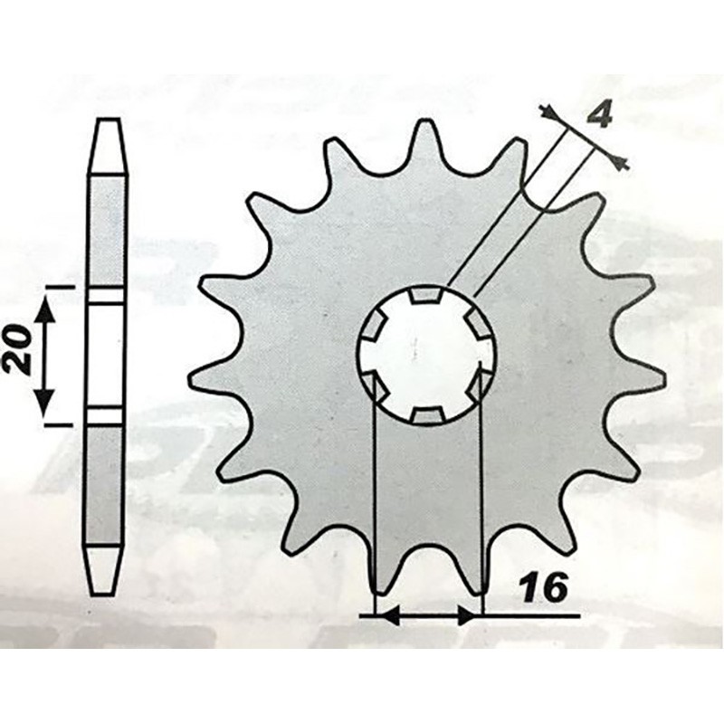 Γρανάζι εμπρός Yamaha V50 15T (560.15) PBR