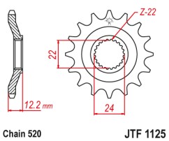 ΓΡΑΝΑΖΙ ΕΜΠΡΟΣΘΙΟ JTF1125.15 JT