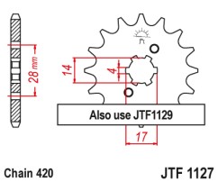 ΓΡΑΝΑΖΙ ΕΜΠΡΟΣΘΙΟ JTF1127.13 JT