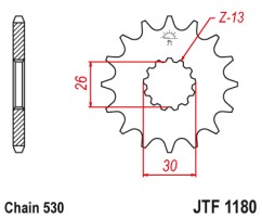 ΓΡΑΝΑΖΙ ΕΜΠΡΟΣΘΙΟ JTF1180.17RB - ΜΕ ΛΑΣΤΙΧΟ JT