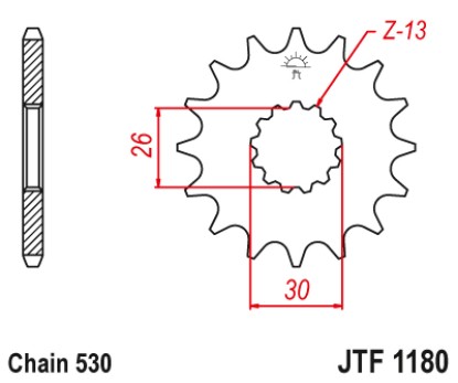 ΓΡΑΝΑΖΙ ΕΜΠΡΟΣΘΙΟ JTF1180.17RB - ΜΕ ΛΑΣΤΙΧΟ JT