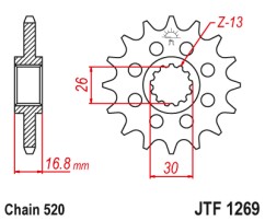 ΓΡΑΝΑΖΙ ΕΜΠΡΟΣΘΙΟ JTF1269.15 JT