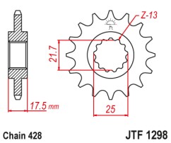 ΓΡΑΝΑΖΙ ΕΜΠΡΟΣΘΙΟ JTF1298.17 JT