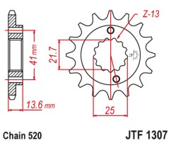 ΓΡΑΝΑΖΙ ΕΜΠΡΟΣΘΙΟ JTF1307.14 JT