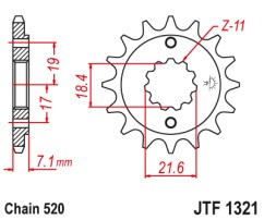 ΓΡΑΝΑΖΙ ΕΜΠΡΟΣ JTF1321.13 JT