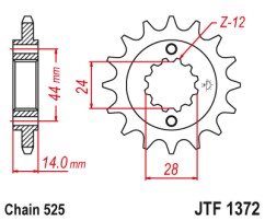 ΓΡΑΝΑΖΙ ΕΜΠΡΟΣΘΙΟ JTF1372.17RB - ΜΕ ΛΑΣΤΙΧΟ JT