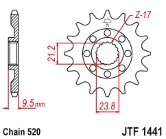 ΓΡΑΝΑΖΙ ΕΜΠΡΟΣΘΙΟ JTF1441.15 JT