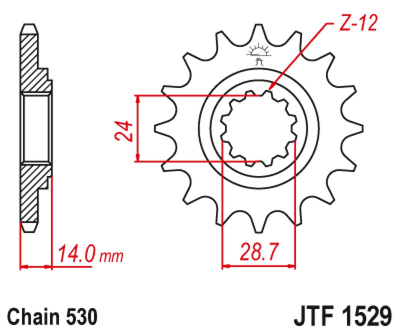 ΓΡΑΝΑΖΙ ΕΜΠΡΟΣΘΙΟ JTF1529.17RB - ΜΕ ΛΑΣΤΙΧΟ JT