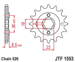 ΓΡΑΝΑΖΙ ΕΜΠΡΟΣΘΙΟ JTF1553.14 JT