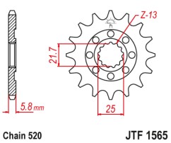 ΓΡΑΝΑΖΙ ΕΜΠΡΟΣΘΙΟ JTF1565.13 JT