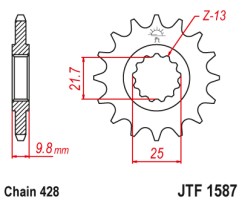 ΓΡΑΝΑΖΙ ΕΜΠΡΟΣΘΙΟ JTF1587.19 JT