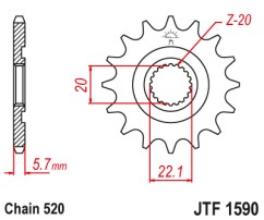 ΓΡΑΝΑΖΙ ΕΜΠΡΟΣΘΙΟ JTF1590.12 JT