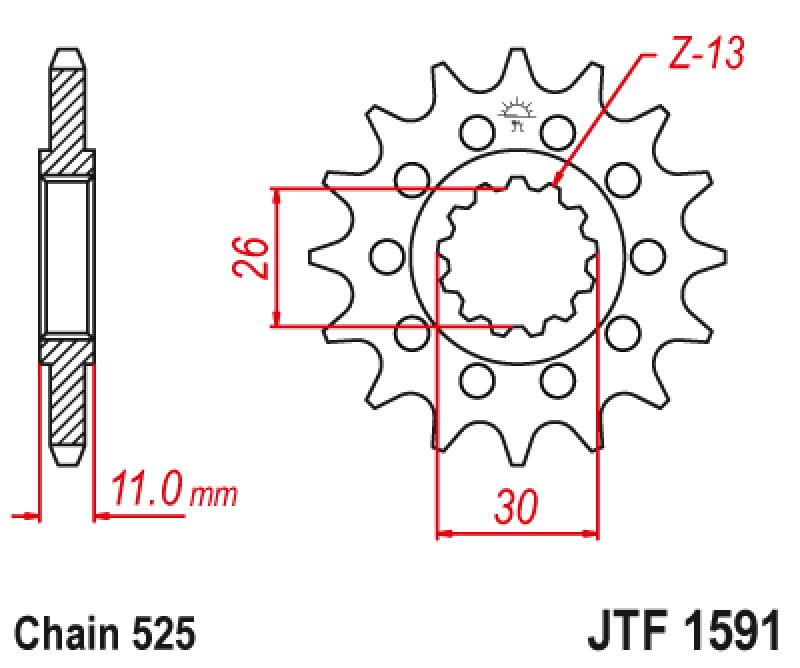 ΓΡΑΝΑΖΙ ΕΜΠΡΟΣΘΙΟ JTF1591.15RB - ΜΕ ΛΑΣΤΙΧΟ JT