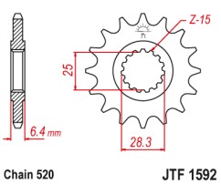 ΓΡΑΝΑΖΙ ΕΜΠΡΟΣΘΙΟ JTF1592.13 JT