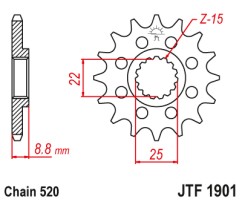 ΓΡΑΝΑΖΙ ΕΜΠΡΟΣΘΙΟ JTF1901.12 JT