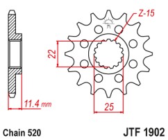 ΓΡΑΝΑΖΙ ΕΜΠΡΟΣΘΙΟ JTF1902.14 JT