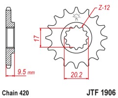 ΓΡΑΝΑΖΙ ΕΜΠΡΟΣΘΙΟ JTF1906.14 JT