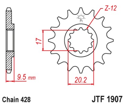 ΓΡΑΝΑΖΙ ΕΜΠΡΟΣΘΙΟ JTF1907.13 JT