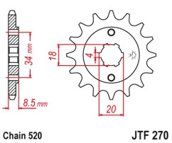 ΓΡΑΝΑΖΙ ΕΜΠΡΟΣΘΙΟ JTF270.15 JT